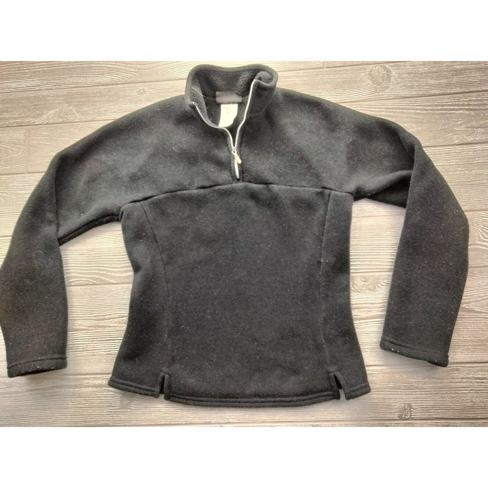 Patagonia Synchilla Fleece 1/4 Zip Pullover Womens M Black Jacket 25235
